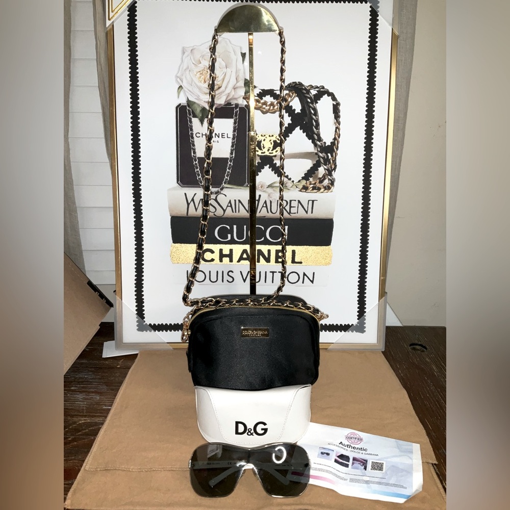 Dolce & Gabbana Black and White Sunglasses